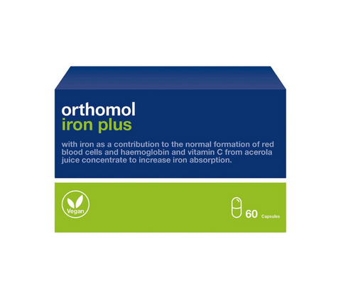 Orthomol Iron Plus N60 maisto papildai su geležimi