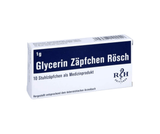 RÖSCH glicerino žvakutės, 1 g, 10 žvakučių