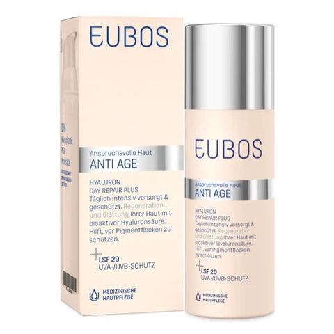 Eubos Hyaluron day rep plus dieninis veido kremas nuo raukšlių su SPF20 50 ml